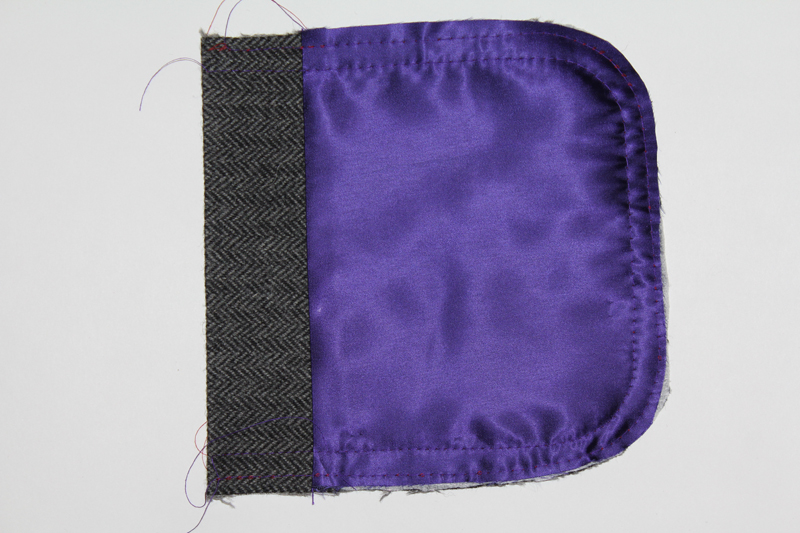 Обработка накладного кармана на подкладке