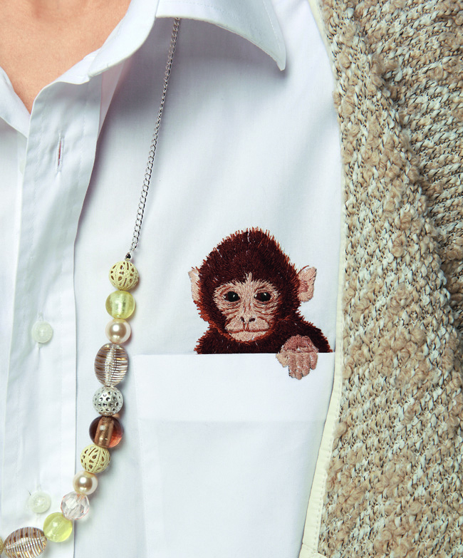 Вышивка обезьянки