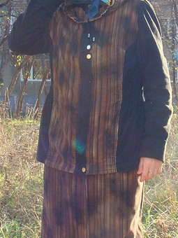 куртка и юбка из вельветона