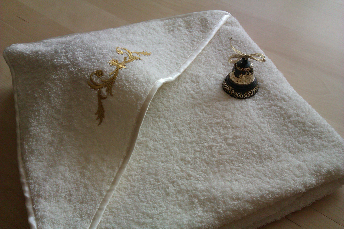 полотенце для крестин от Ольгутка