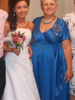 Платье на свадьбу синее