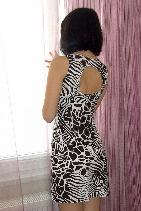 Трикотажное платье с круглым вырезом на спине от ksunka85
