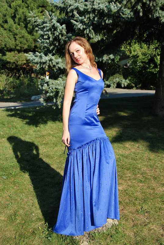 Платье из х\б атласа от KaterinaKon