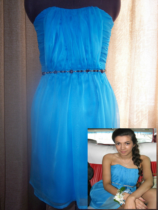 Голубое платье от dfhz
