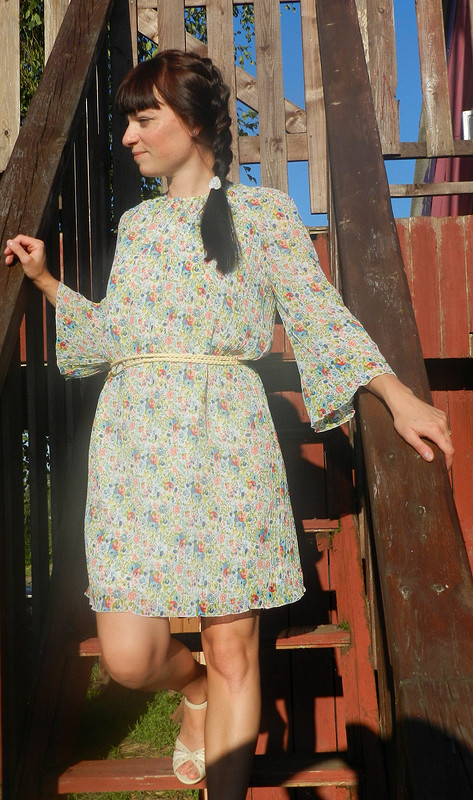 Платье плиссе «Маки» от Лана1380