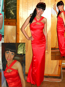 Работа с названием Красное платье на свадьбу к подруге