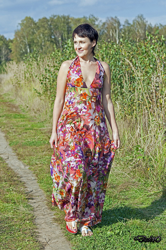 Платье-сарафан «Цветущий сад» модель 113 Burda 6/2012 от Юлия Деканова - редактор сайта