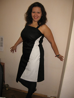 Любимое черно-белое платье