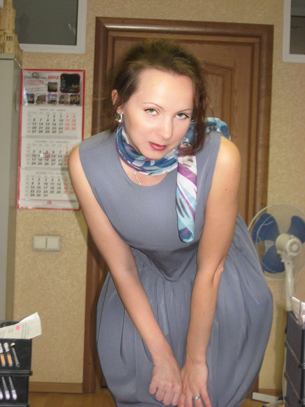 Платье серо-голубой тюльпан от sofiyal76