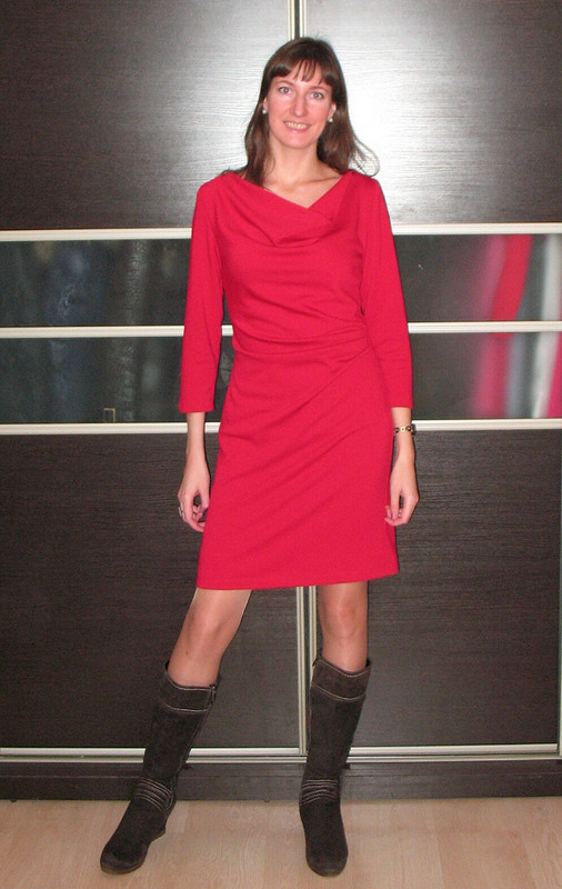 Красное прекрасное платье октября от Natali from Kiev