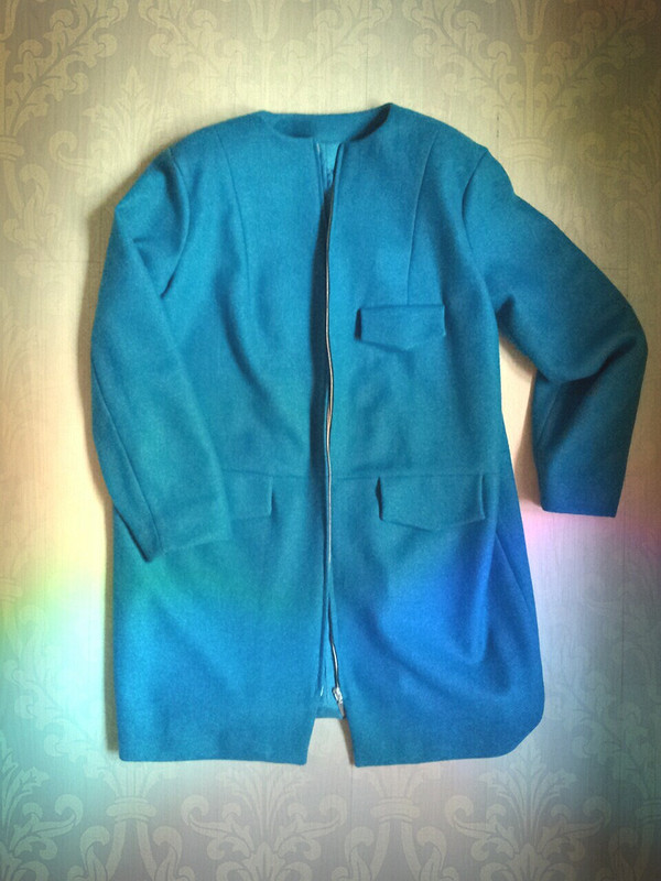 Пальто цвета морской волны 3/2013 мод.134 от MariTMV