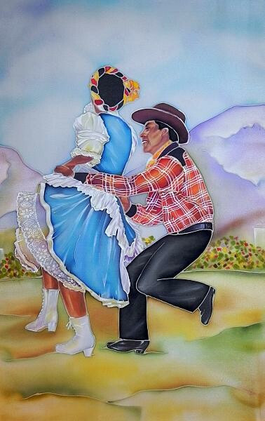 Панно из серии «Планета танцует» «Танец штата Чивава» от Astra_batik