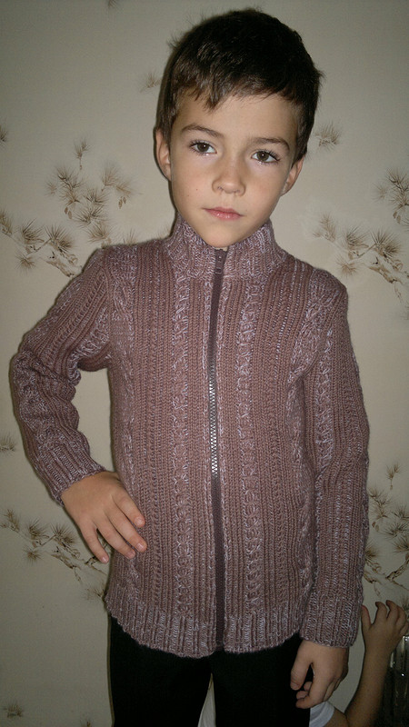 Школьный  шерстяной кардиган для мальчика от Елена Илларионова