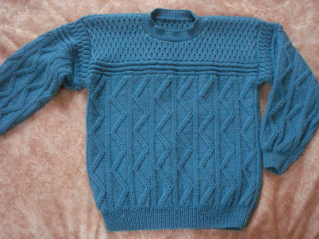 Пуловер с кокеткой от Фотинья