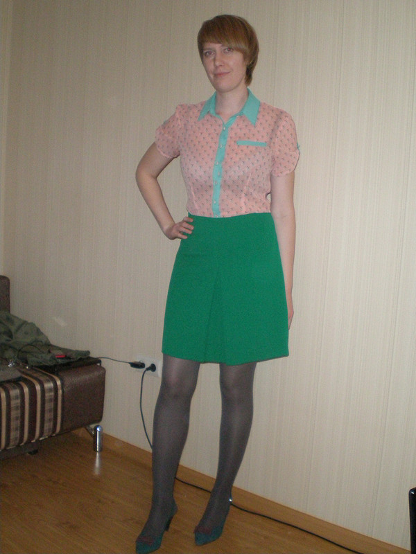 Винтажная зеленая юбка от Ekaterok