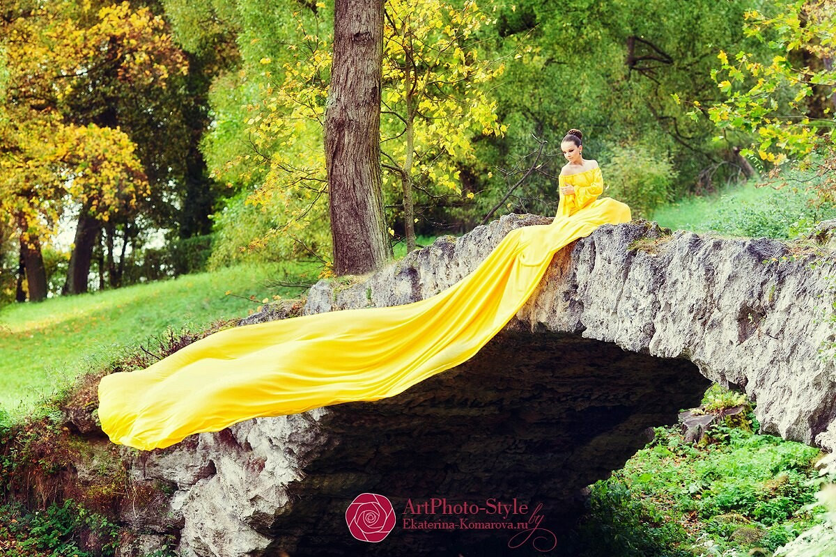 Бесконечное желтое платье! от polina glazkova