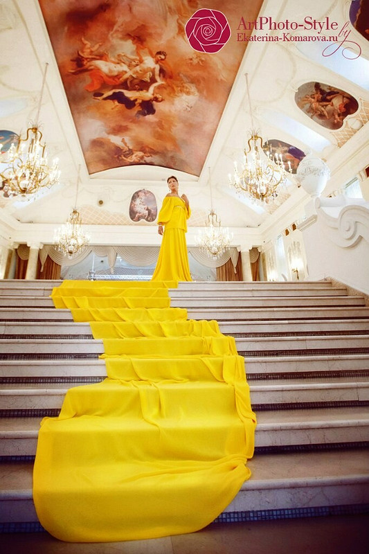 Бесконечное желтое платье! от polina glazkova