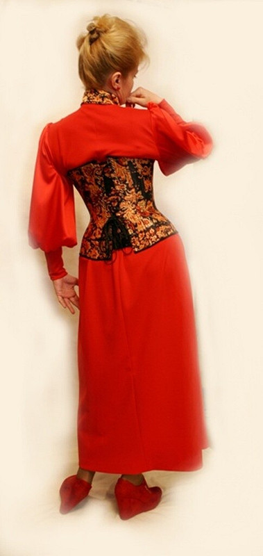 Платье Сударыня-с корсетом и съемным воротником из ППП от iskushenie