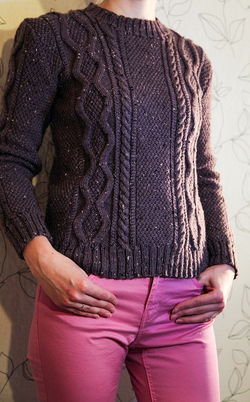 Пуловер в аранском стиле. от katikm