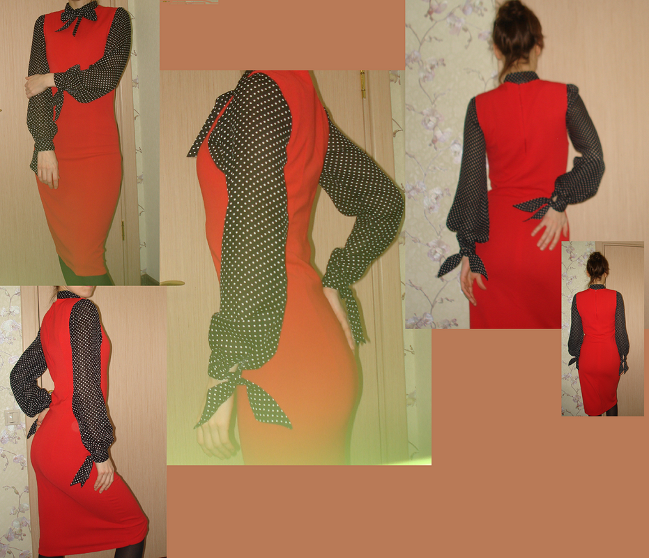 Красное трикотажное платье от lola-lola