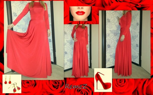 Красное платье от Leno4egga