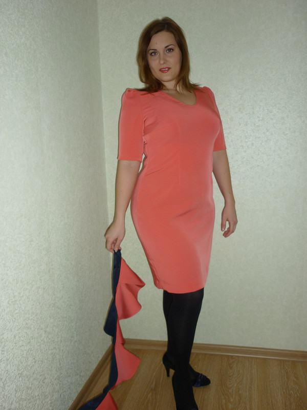 Платье-футляр со съемной баской от SuAn_Style