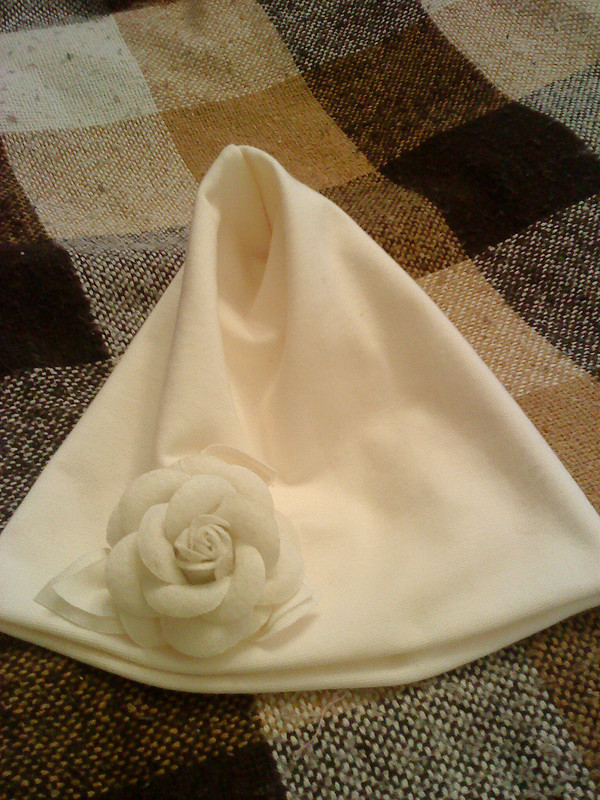 Шапочка «Белая роза» от Захарова Альбина