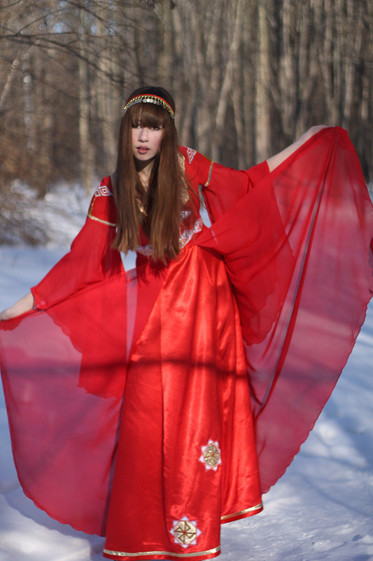 Стилизованное национальное чувашское платье от Наташа Новоселец