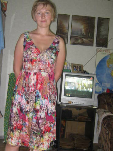 Пестрое воздушное платье от kasikovna