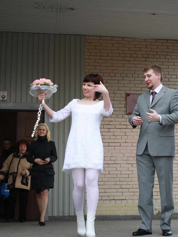скромное платье для скромной свадьбы))))))))))) от ЕленаК