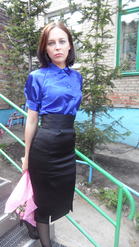 Блуза из стрейч-сатина от Гайсина Ольга