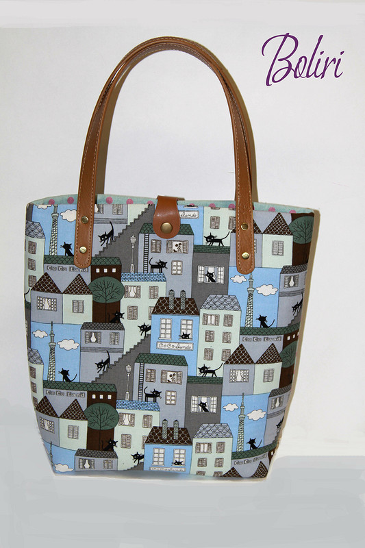 Льняная сумка «Городские кошечки» от Ирина Болдырева