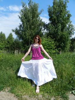 белая летняя юбка