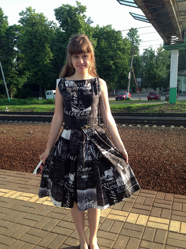 «Газетное» платье от Irinka4243