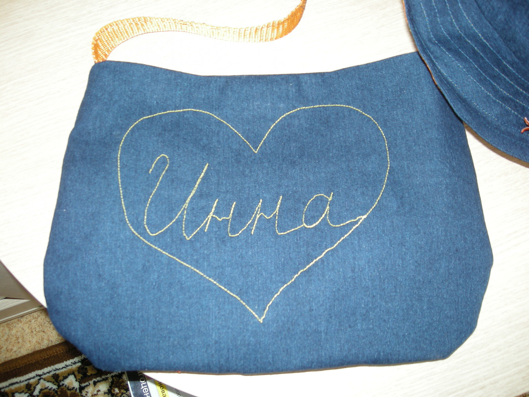 джинсовая сумка с вышивкой от Ekaterina75