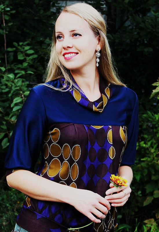 блузка с орнаментом от Tavatella
