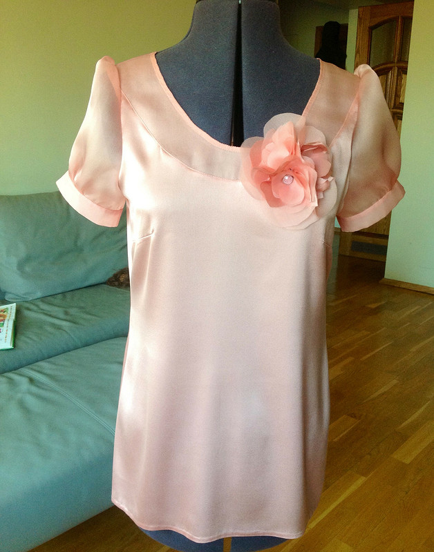 Нежно-розовая блуза от Lidiya-555