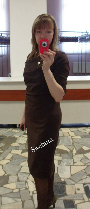 Красно-серая клеточка в платье октября от Swetлана
