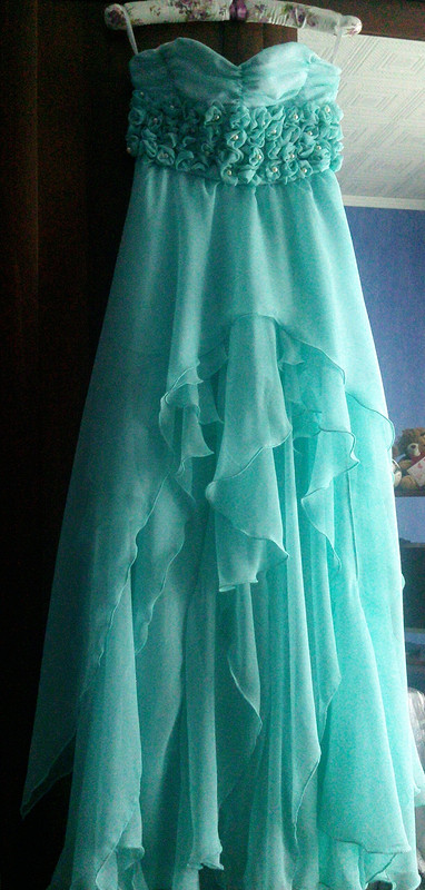 Бирюзовое платье в пол от Айгуль Ринатовна