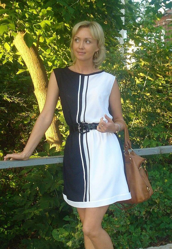 Черно-белое платье от Оксюша