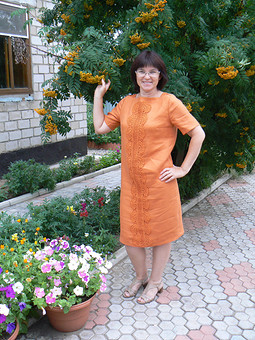 Платье цвета тыквы