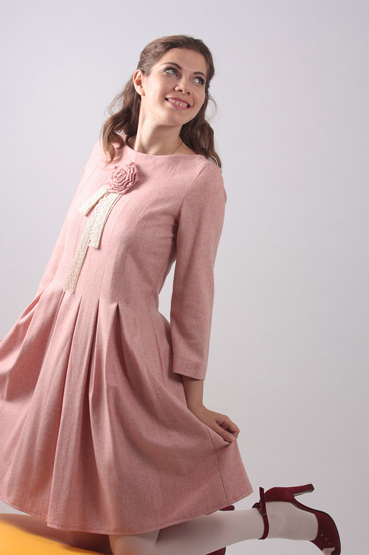 розовое платье для университета от наталья корнаухова