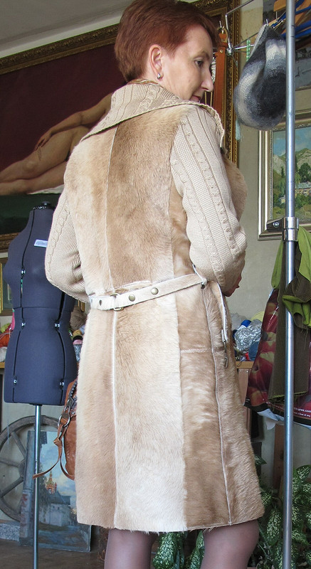Пальто - натуральный мех кенгуру + трикотаж от vasya85
