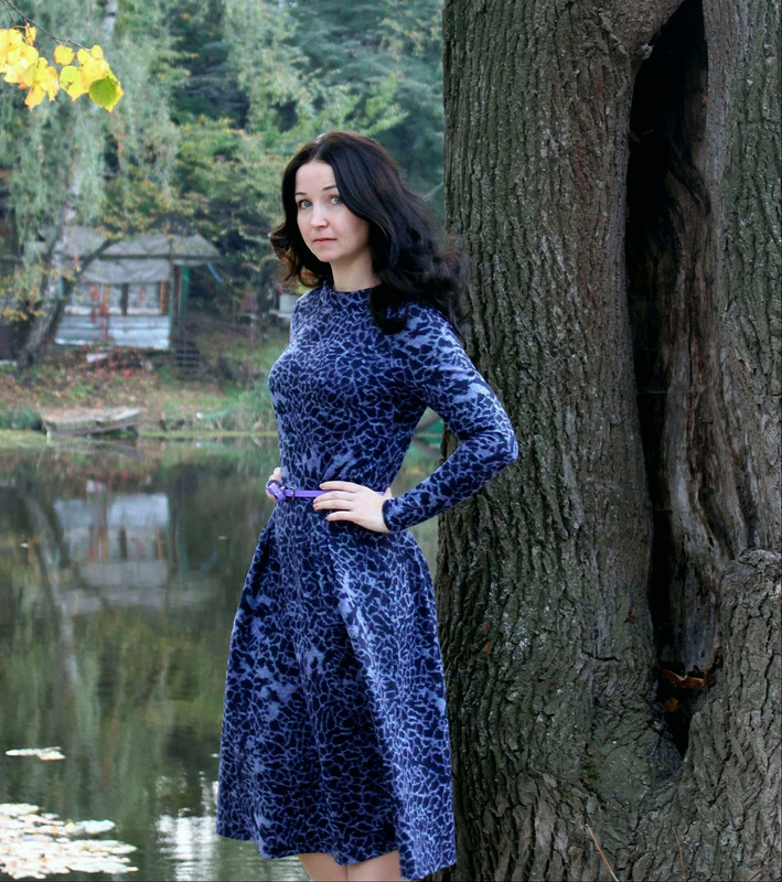 Теплое синее платье) от danin