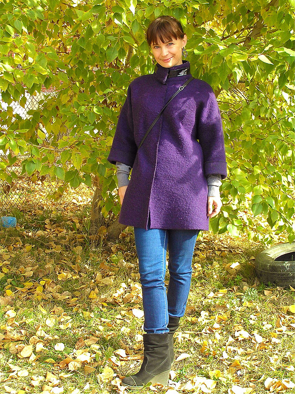Уютное пальто на теплую осень от olga-beretta