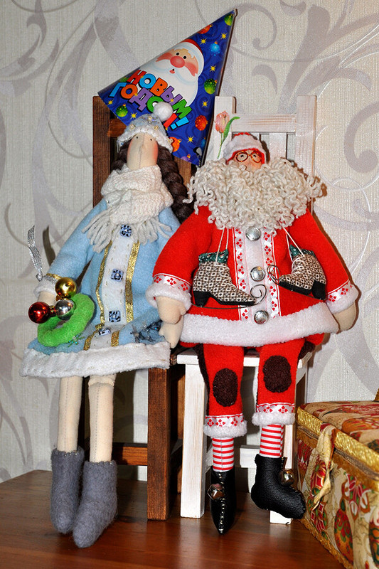 Дед Санта и его внучка Снегурочка! Новогодние Тильды. от MymiMama