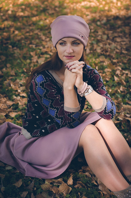 Уютная теплая шапочка из остатков ткани :-) от Tatiana Ryzh