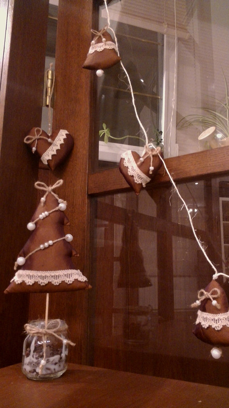 комплект новогодних украшений «Кофе с молоком» от Nastyona