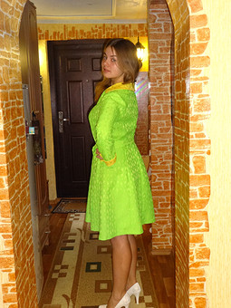 Работа с названием зелененькое платье для доченьки