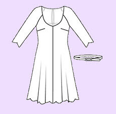 Платье «Трикотаж с шифоном» от Станечка